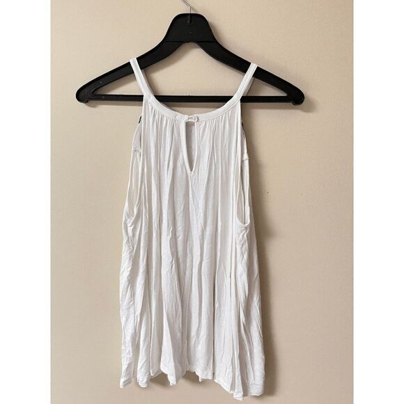 Kim & Cami Womens Embroidered Casual Sleeveless Peasant Blouse White Sz M - Picture 3 of 6